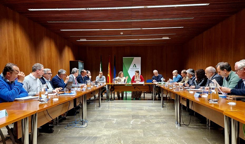 Catalina García presidió la reunión del grupo de trabajo relativo a las medidas para la descontaminación de la barriada Guadalquivir de Coria del Río.