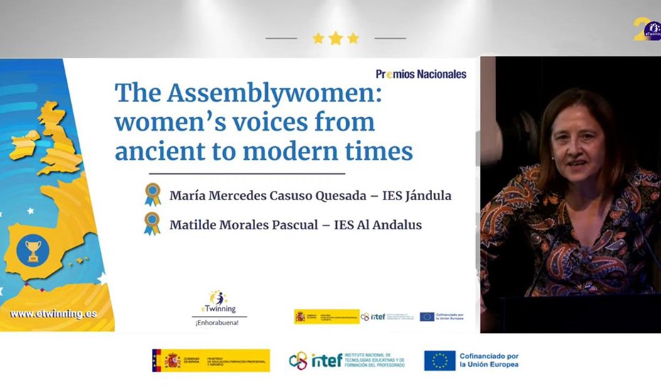Una de las docentes galardonada en los Premios Nacionales eTwinning 2025.