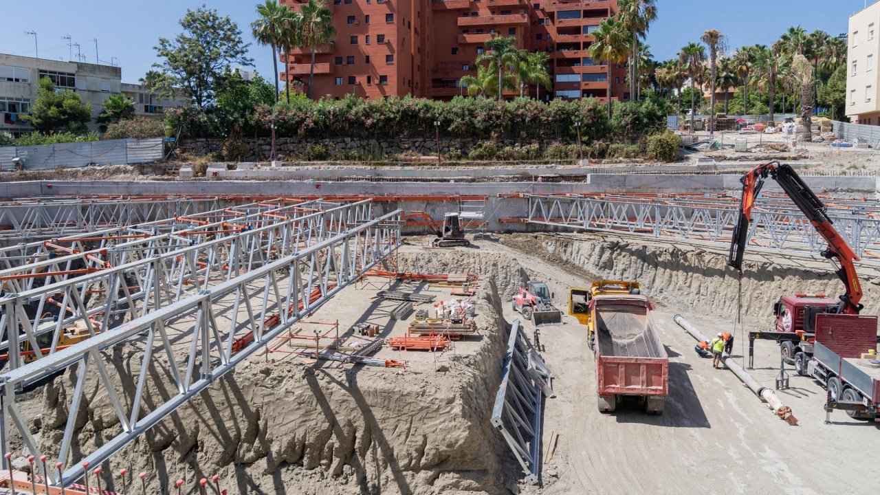 Foto Las obras del nuevo aparcamiento público en El Carmen se encuentran al 50% de ejecución tras superar los trabajos de mayor dificultad