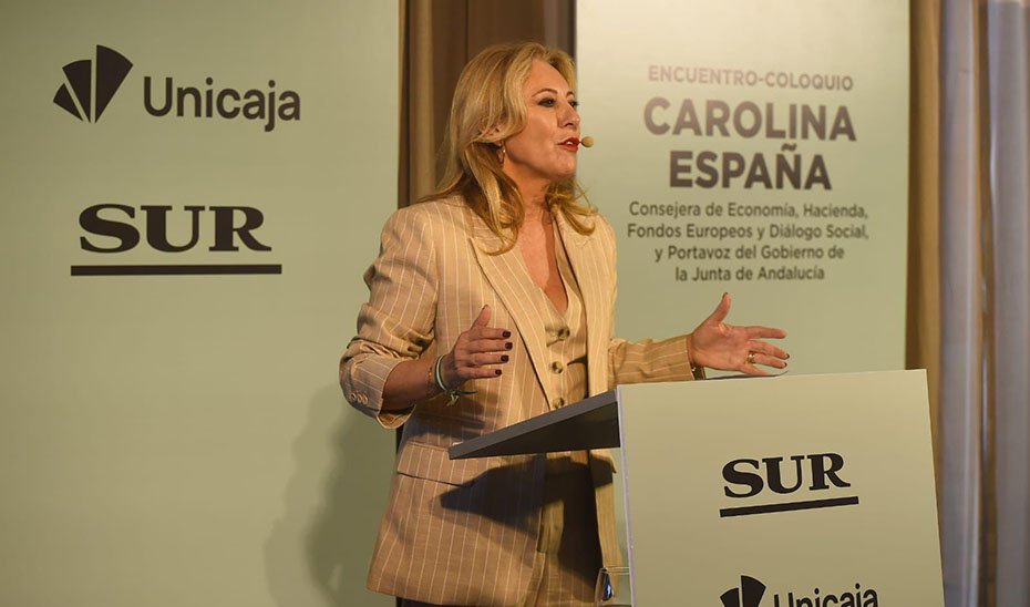 Carolina España interviene en Málaga en el Encuentro-coloquio organizado por el Diario SUR.