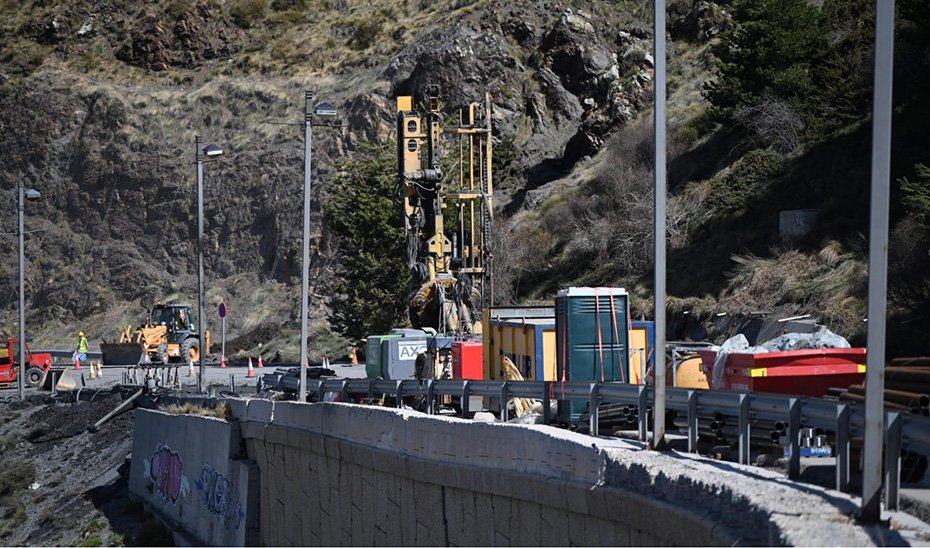 Obras de acceso a Pradollano.